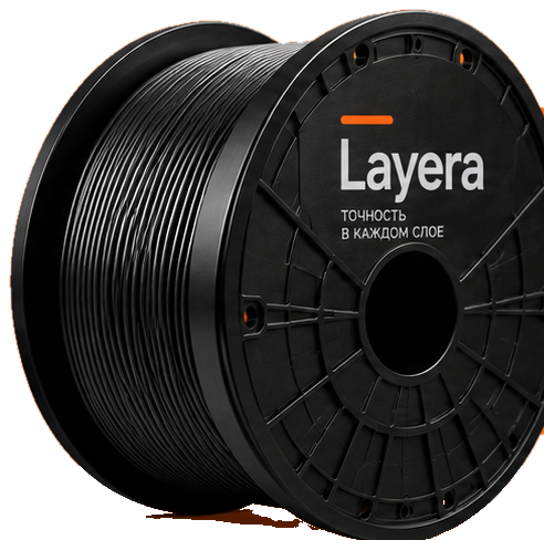 Черная катушка филамента Layera